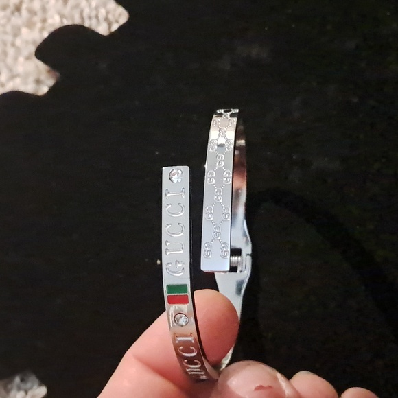 Silver and Gold Logo Bracelets - Picture 3 of 3